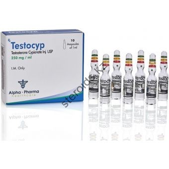 TestoCyp (Тестостерон ципионат) Alpha Pharma 10 ампул по 1мл (1амп 250 мг) - Атырау